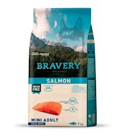 Comida para Perro Adulto Raza Pequeña Bravery Salmón 7kg