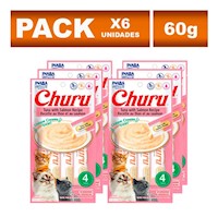 Churu Six Pack cremoso para gatos sabor atún con salmon 60g