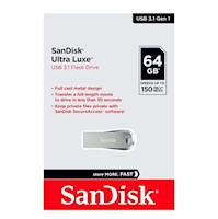 Memoria USB Sandisk Ultra Luxe 64GB 3.1 Flash Drive