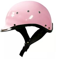 Casco De Moto Choper Abierto Rosado