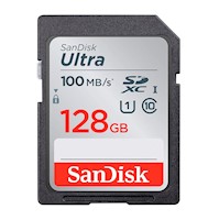 Memoria SD Sandisk Ultra SDHC 128GB UHS-I Clase10 U1 100Mb/s