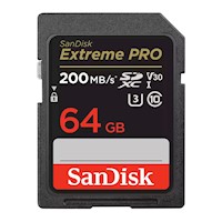 Memoria SD SANDISK Extreme Pro 64GB 4K UHS-I C10 U3 200MBS