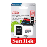 Sandisk Memoria MicroSD Ultra 128GB C-10 C-Adaptador 100mbS