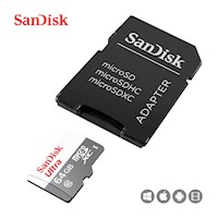 SandiskMemoria MicroSD Ultra 64GB UHS-I C Adaptador 100MbS