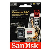 Memoria Micro SD Sandisk Extreme Pro 512GB 4k 200Mbs A2 U3