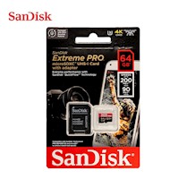 Memoria Micro SD Sandisk Extreme Pro 64GB 4K 200MBS A2 U3