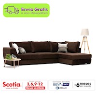 Sofa seccional Derecho Girona Marrón