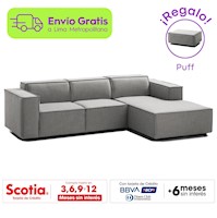 Sofa Seccional Esquinero Derecho Vitoriano + Reposapies de Regalo