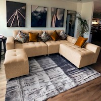 Sofá Seccional París + Puff de regalo