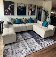 Sofá Seccional París + Puff de regalo