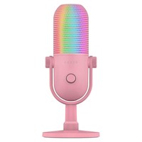 Micrófono Razer Seiren V3 Rosado Chroma RGB USB Supercardioide