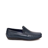 Zapato Mocasín Casual SERGIO-2609 Azul Viale Homme Cuero