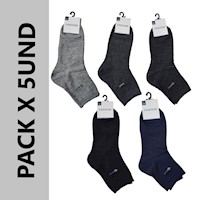 Medias calcetines Unisex Colores Neutros - Pack x5
