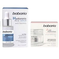 Suero Facial de Ácido Hialurónico + Crema Facial de  Anti Manchas - Babaria