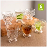 Set de 6 Tazas de Vidrio Elegante TV6