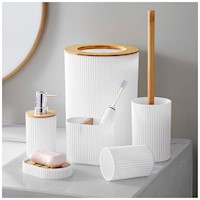 Kit de 6 Accesorios de Baño Moderno Blanco CC6