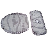 Set de baño funda de tapa en Plomo Gris