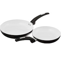 OSTER_ SET de ollas 11 pzas de aluminio HERSTAL interior de cerámica bl, c/Negro