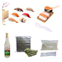 Set Nigiri Basico 4u Molde. Alga Nori. Arroz Glutinoso. Vinagre