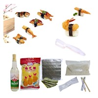 Set Nigiri Tempura Basico 7u Panko. Molde. Alga Nori. Arroz Glutinoso. Vinagre