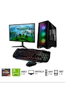 Computadora PC GAMER RYZEN 5 VIDEO GT 4GB RAM 8GB Disco Duro 1TB Monitor 24