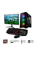 Computadora PC Gamer RYZEN 5-5TH 3.4 GHZ RAM 16GB SSD 480GB Monitor 24