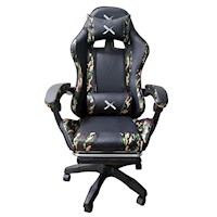 Silla Gamer Lyzor Posapiés SGMTWN135A Militar