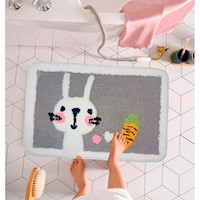 Alfombra Absorbente y Antideslizante Baño Mascotas Dormitorio Diseño Conejo