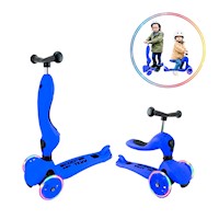 Scooter 2 en 1 para niños con Luces RGB - Azul