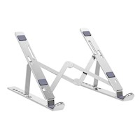 Soporte De Aluminio PLaptop Portátil ajustable HS-Z34FLS SILVER