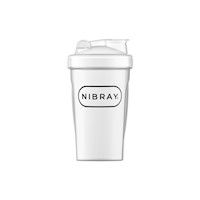 Shaker Deportivo Blanco con Mezclador de Acero 400 ml Nibray