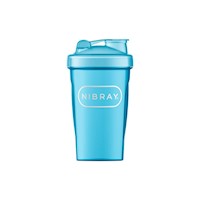 Shaker Deportivo Celeste con Mezclador de Acero 400 ml Nibray