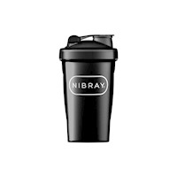 Shaker Deportivo Negro con Mezclador de Acero 400 ml Nibray