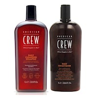 Shampoo Daily Cleansing 1000ml + Acondicionador Daily American Crew