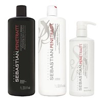 Shampoo Reparador Penetraitt 1000ml + Acondicion+ Mascarilla Sebastian