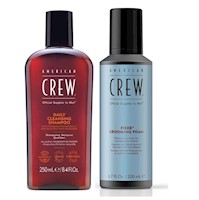 Shampoo Daily 250ml + Espuma de Peinado Fiber Foam American Crew