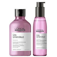 Shampoo Cabellos Con Frizz 300ml + Sérum Liss Unlimited Loreal