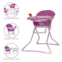 SILLA DE COMER EBABY »BADALA» PINK