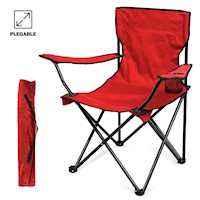 Silla Plegable para Playa Jardín Camping Terraza F03 Rojo