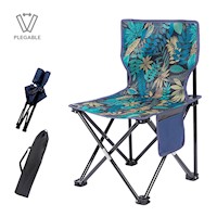 Silla Plegable para Playa Camping Jardín Terraza con Funda Azul SP4