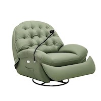 Sillón POSH Reclinable Cuerpo Sintético Verde Arena