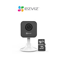 Cámara de seguridad de lente fijo para interiores H1C full hd ezviz + SD 64 GB