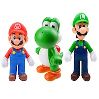 Pack 3 Figuras Yoshi, Mario y Luigi 12cm - 10cm Calidad PVC