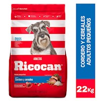 Comida Perro Adulto Pequeño Ricocan Cordero y Cereales 22kg