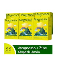 SIXPACK: MAGNESOL EFERVESCENTE LIMÓN x 33 sobres