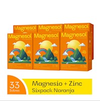 SIXPACK: MAGNESOL EFERVESCENTE NARANJA x 33 sobres