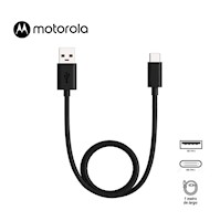 Cable Motorola De Carga y Datos SJ6473 Usb-A a Usb-C 1m Negro