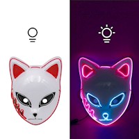 Mascara gato con luces para fiestas hallowen rosa