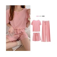 Conjunto de pijama 3 piezas Palo Rosa
