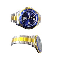 Reloj de metal analógico Acuático para Hombre Azul
